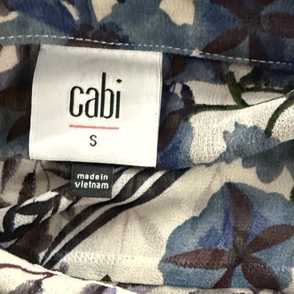 Cabi Victoria Blouse Floral Hi-Low Sheer Whimsy Cottage Coastal Sz S New - Picture 7 of 8